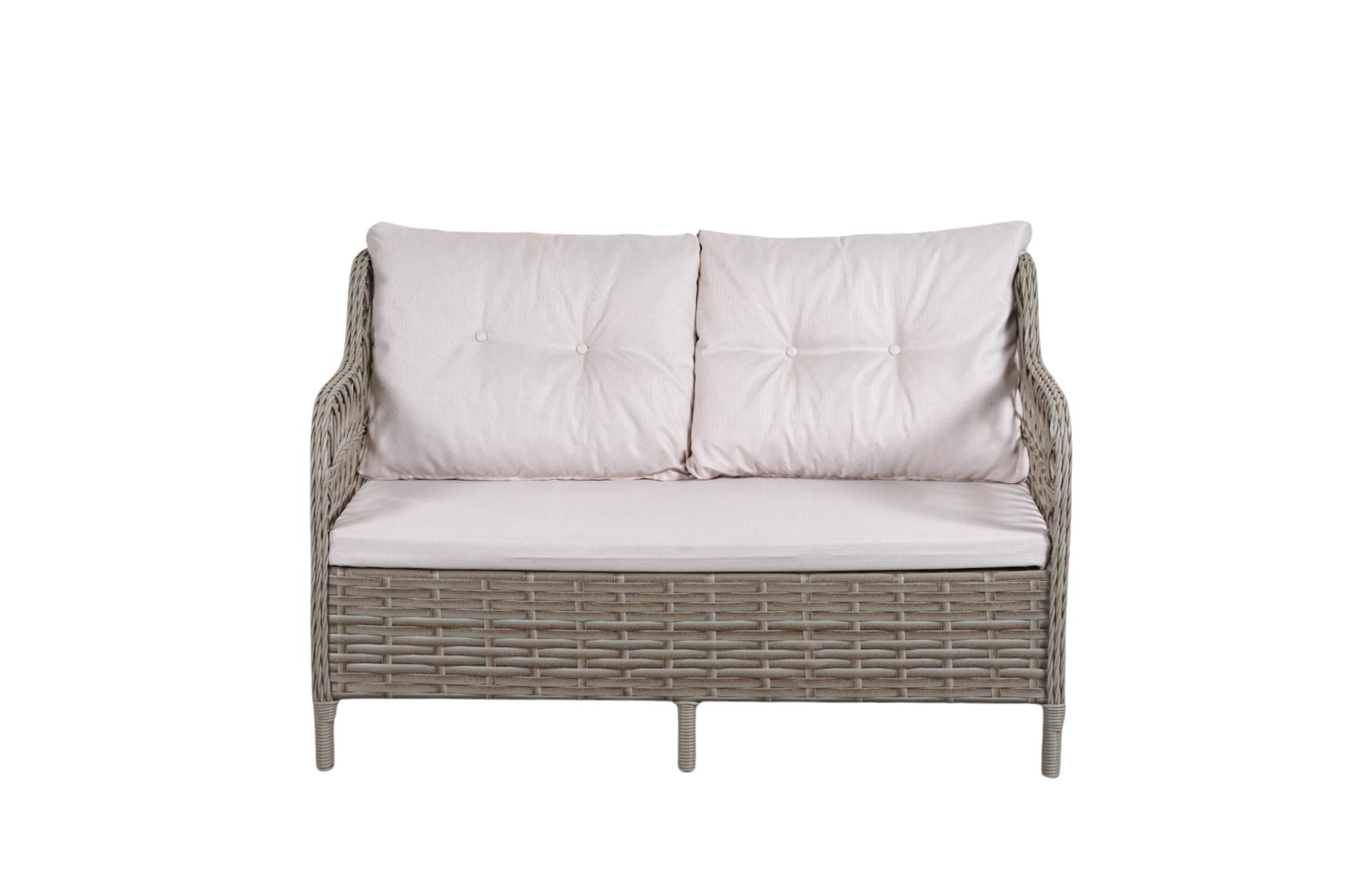 Gri Cam Tablalı Rattan Masa — görsel 2