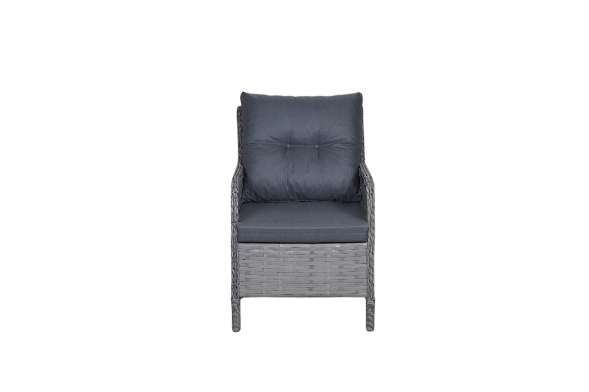 Siyah Üçlü Rattan Kanepe — görsel 2